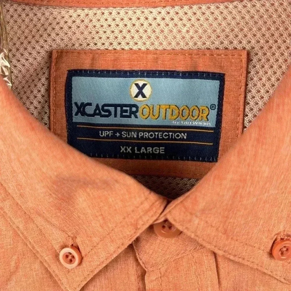 XCASTER OUTDOORS MEN SZ XXL CORAL NWT FISHING HUNTING BOATING GOLFING HIKING - Picture 4 of 7